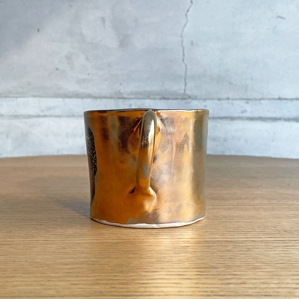 クーンケラミック Kuhn Keramik スカル 髑髏 コーヒーカップ マグカップ ALICE medium coffee cup ゴールドコーティング 金メッキ ドイツ 希少 ♪