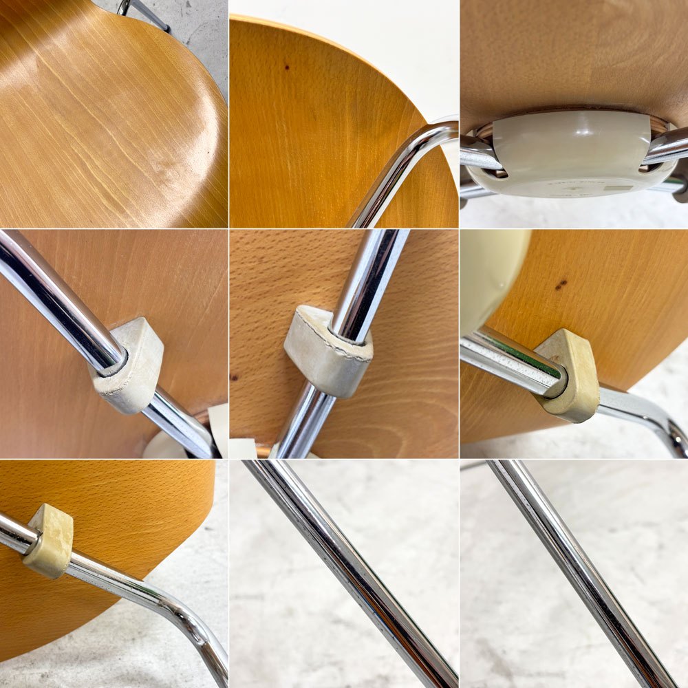 フリッツハンセン Fritz Hansen 3101 アリンコチェア アントチェア 4本脚 ナチュラルビーチ ラッカー仕上げ アルネ・ヤコブセン E ●