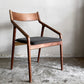 宮崎椅子製作所 ペペチェア PEPE side chair 背無垢タイプ ウォールナット ファブリックシート グレー系 フィンガージョイント 村澤一晃 A ■