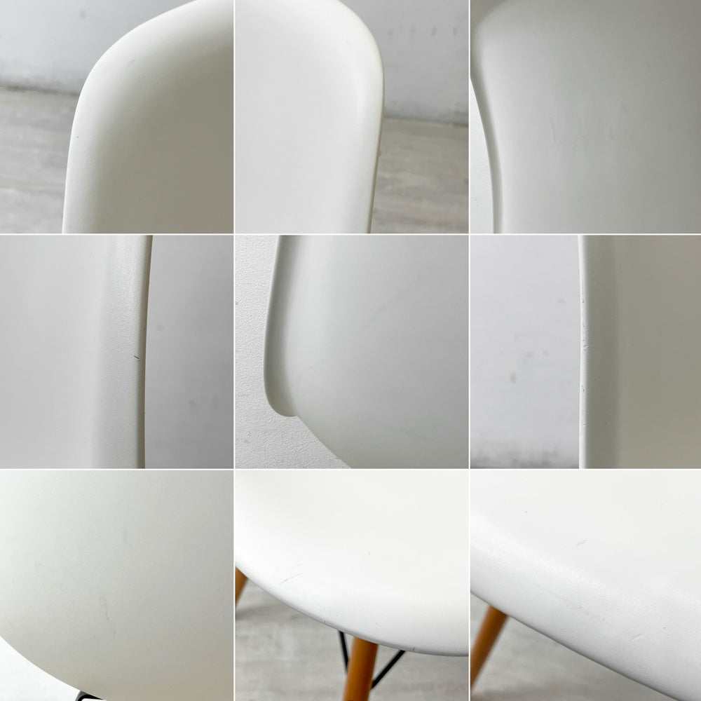 ヴィトラ Vitra サイドシェルチェア ドゥエルレッグ ホワイト ポリプロピレン ミッドセンチュリー ●