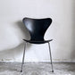 フリッツハンセン Fritz Hansen セブンチェア ブラックラッカー アルネ・ヤコブセン スタッキングチェア デンマーク 1997年製 C ■