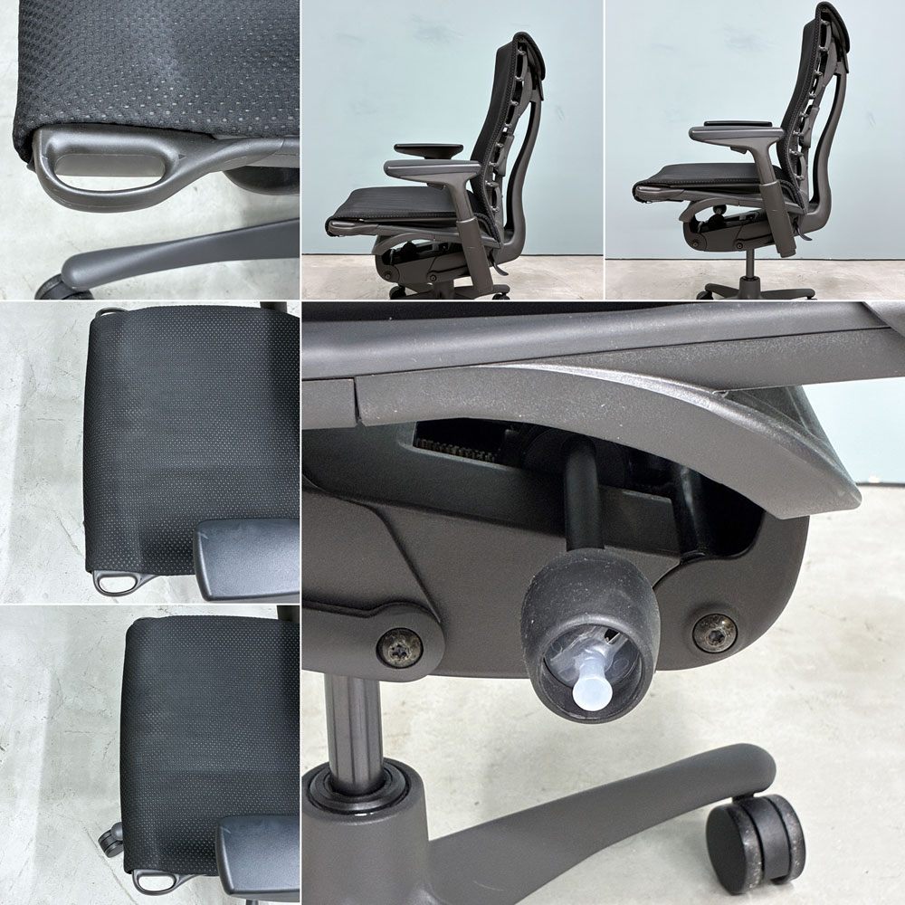 ハーマンミラー Herman Miller エンボディチェア デスクチェア オフィスチェア ジェフ・ウェバー ビル・スタンフ シンク ファブリック ブラック 2013年製 ◎