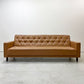 カリモク60 karimoku スリーピングソファ ソファベッド デイベッド リーベルブラウン PVCレザー ブナ材 ミッドセンチュリー 現状品 ●