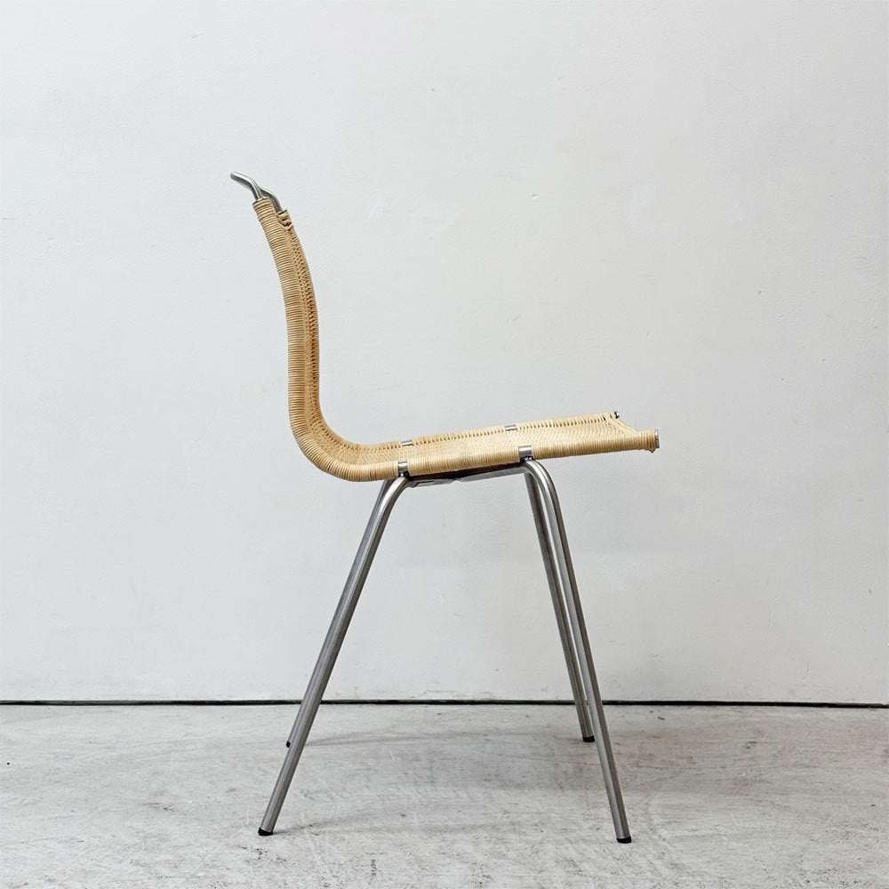 カールハンセン＆サン Carl Hansen & Son PK1 ダイニングチェア スタッキングチェア ラタン 籐 スチール ポール・ケアホルム Poul Kjaerholm 北欧 デンマーク モダン 廃番希少 B ●