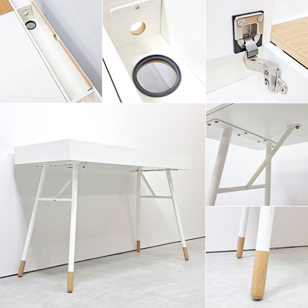 ボーコンセプト Boconcept クパチーノ デスク Cupertino Desk 書斎 学習机 デザイナーデスク オーク材 リバーシブル天板 北欧 デンマーク 定価134,900円 ●
