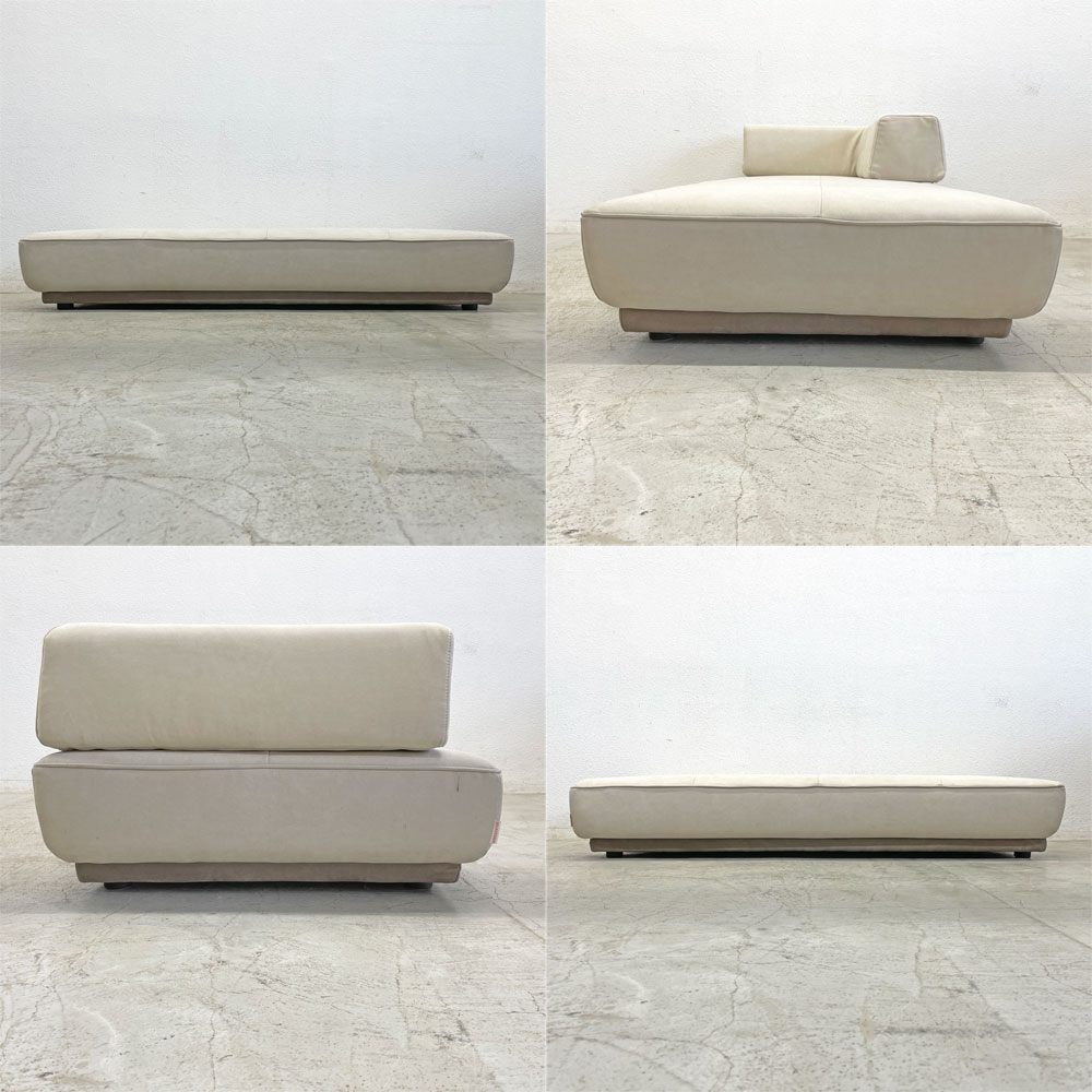 リラックスフォーム RELAX FORM アルフレード ALFREDO 2人掛けソファ レザーテックス W183cm + グロー GLOW L字クッション 〓