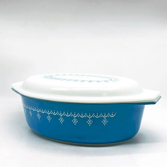 オールドパイレックス OLD PYREX スノーフレーク オーバル キャセロール ミキシングボウル USビンテージ ●