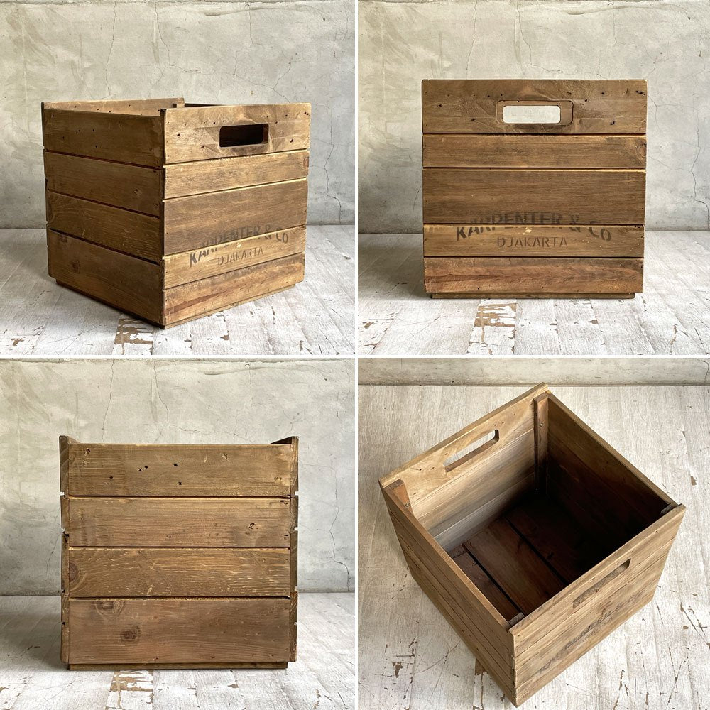 ジャーナルスタンダードファニチャー jopurnal standard Furniture カーペンター KARPENTER ルイスボックス LOUIS BOX ウッドボックス 収納ボックス スタッキング 古材 サイズL 4個セット♪