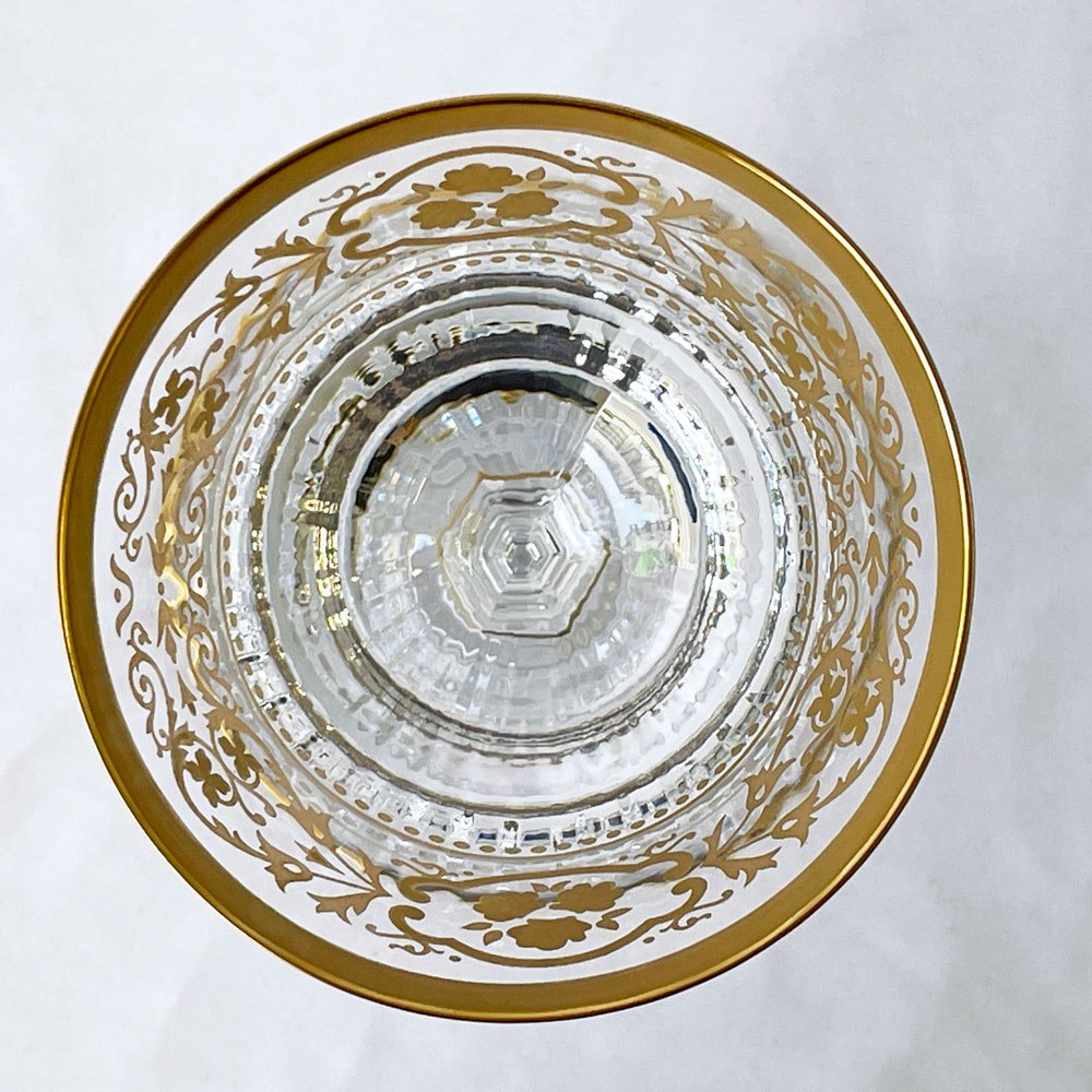 バカラ Baccarat リヴォリ RIVOLI ワイングラス 24金 金彩 クリスタルガラス フランス A ◇