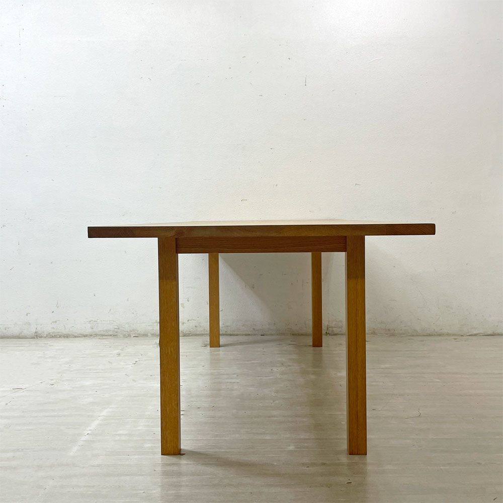無印良品 MUJI リアルファニチャー REAL FURNITURE ダイニングテーブル オーク無垢集成材 シンプル ナチュラルテイスト W220cm ●