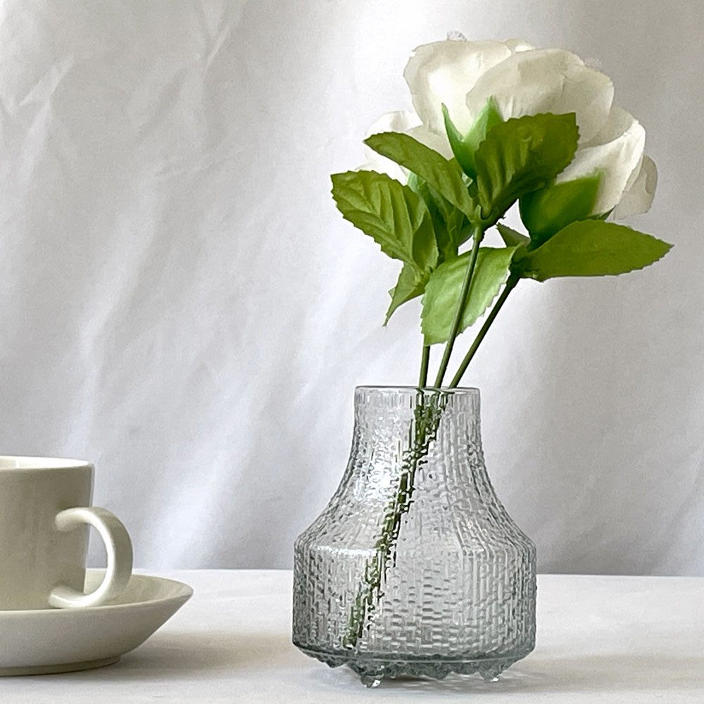 イッタラ iittala ウルティマツーレ Ultima thule ベース リサイクルエディション タピオ・ヴィルカラ Tapio Wirkkala フラワーベース 花瓶 ガラス H9.5cm フィンランド 北欧 定価22,000円 ◇