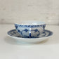 ロイヤルコペンハーゲン ROYAL COPENHAGEN ブルーフルーテッド ハーフレース ティーカップ＆ソーサー 北欧食器 Ｄ ◎