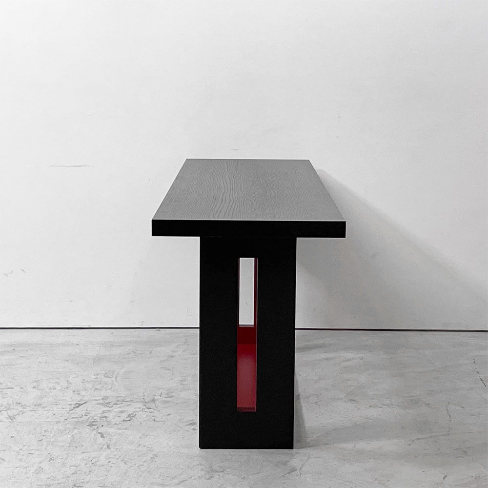 カーサ ブク CASA BUKU 横堀建築設計事務所 コンソールテーブル Black wood Red lacquet ブラック×レッド ディスプレイ台 モダン ●