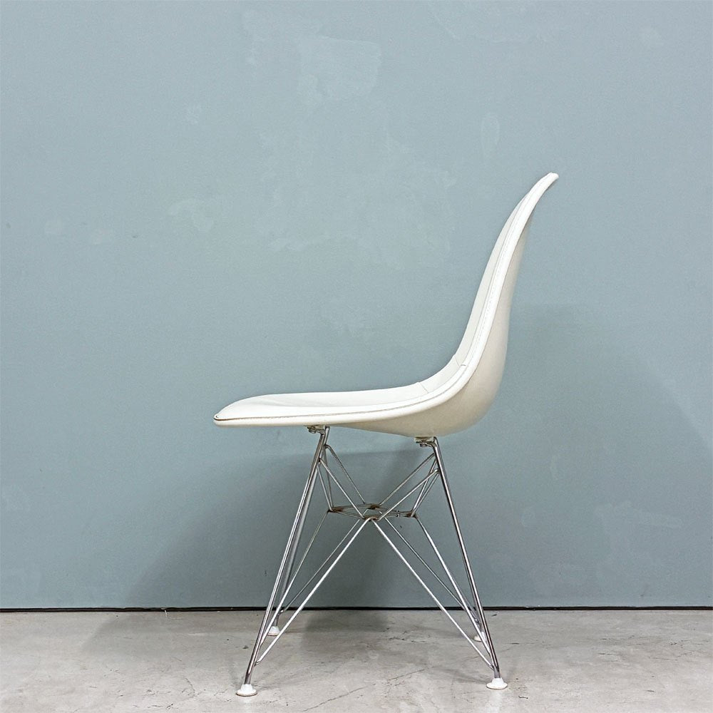 ハーマンミラー Herman Miller サイドシェルチェア サード 3rd FRP PVCレザー パーチメント ロータイプ エッフェルベース イームズ ビンテージ vintage ◎