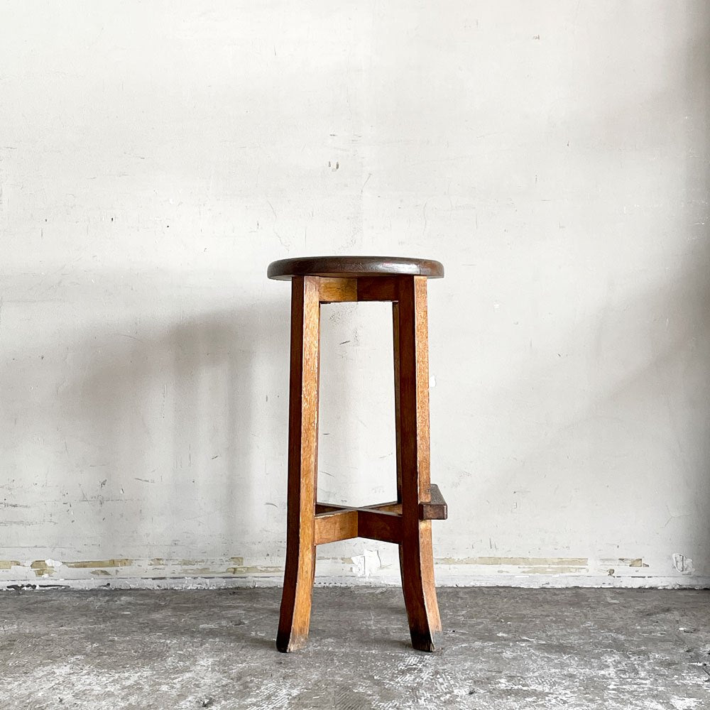 ジャパンビンテージ Japan vintage 木製 スツール 花台 木味 H60cm 古家具 店舗什器 ■
