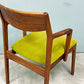 木蔵 BOKURA ピーチェア P chair ハーフアーム ダイニングチェア ウォールナット ファブリックシート イエローグリーン 北欧モダン 定価￥43,890- A ◎