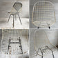 ハーマンミラー Herman Miller ビンテージ ワイヤーチェア Wire Chair DKR2  ホワイトワイヤー Hベース ビキニパッド付 グレー C&R イームズ ミッドセンチュリー ♪
