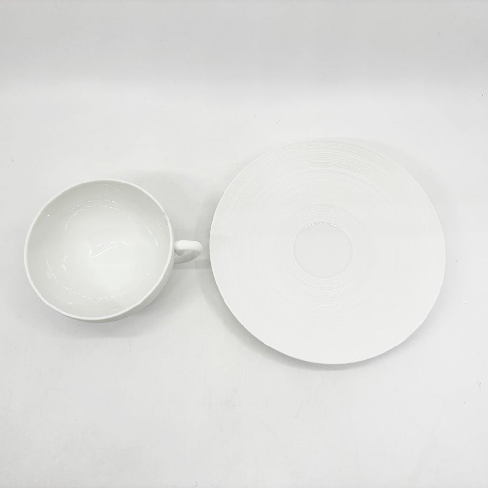 ジャン ルイ コケ JL Coquet エミスフェール Hemisphere ティーカップ＆ソーサー 磁器 洋食器 フランス 欠け ヒビ有 現状品 B ●