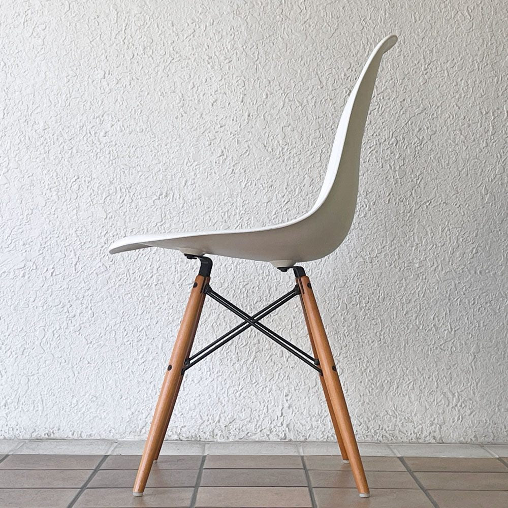 ヴィトラ vitra サイドシェルチェア ポリプロピレン製 ホワイト ドゥエルレッグ DSW C&R イームズ ミッドセンチュリー ◇