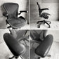 ハーマンミラー Herman Miller アーロンチェア Bサイズ ポスチャーフィット フル装備 クラシックカーボンメッシュ グラファイトベース ビル・スタンフ ＆ ドン・チャドウィック バナナクッション新品 ♪