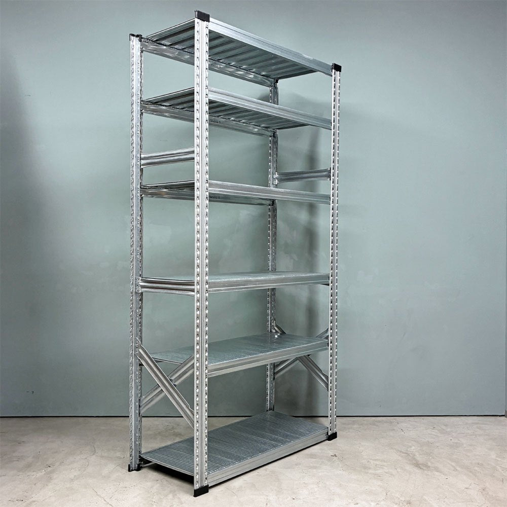 メタルシステム METALSISTEM スーパー123シリーズ スチールシェルフ 6段 4 STEEL SHELF オープンシェルフ イタリア製 ◎