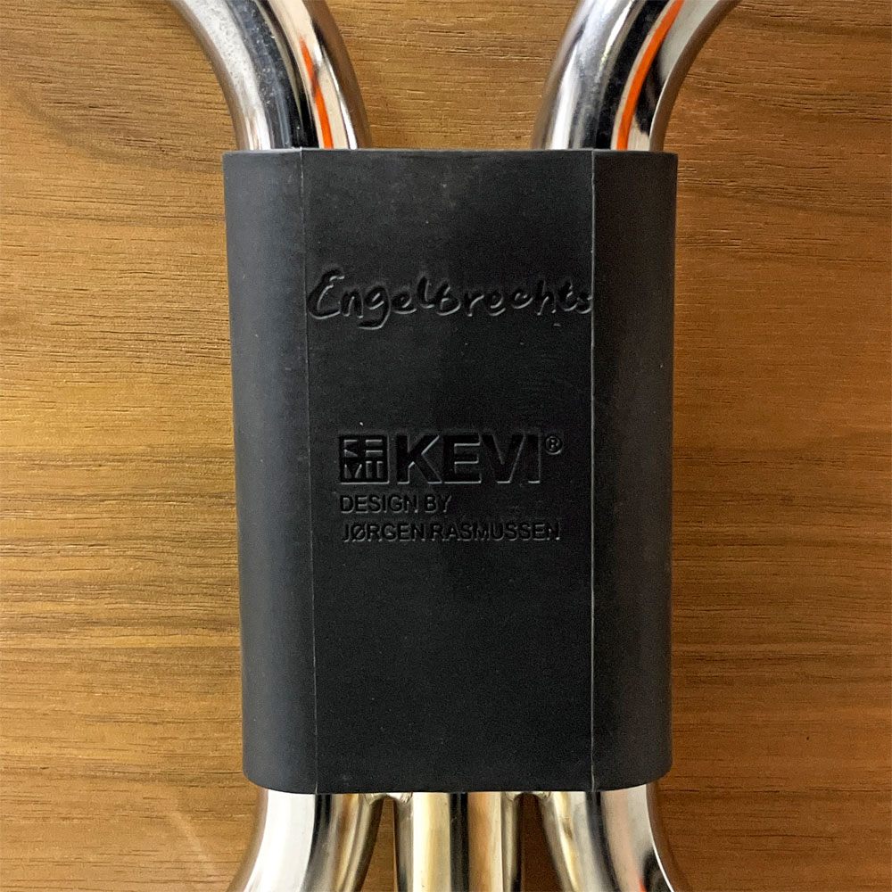 エンゲルブレヒト Engelbrechts ケヴィ KEVI 2060 スタッキングチェア メタルフレーム プライウッド ブラックウォルナット ヨルゲン・ラスムッセン デンマーク 未使用保管品 A ●