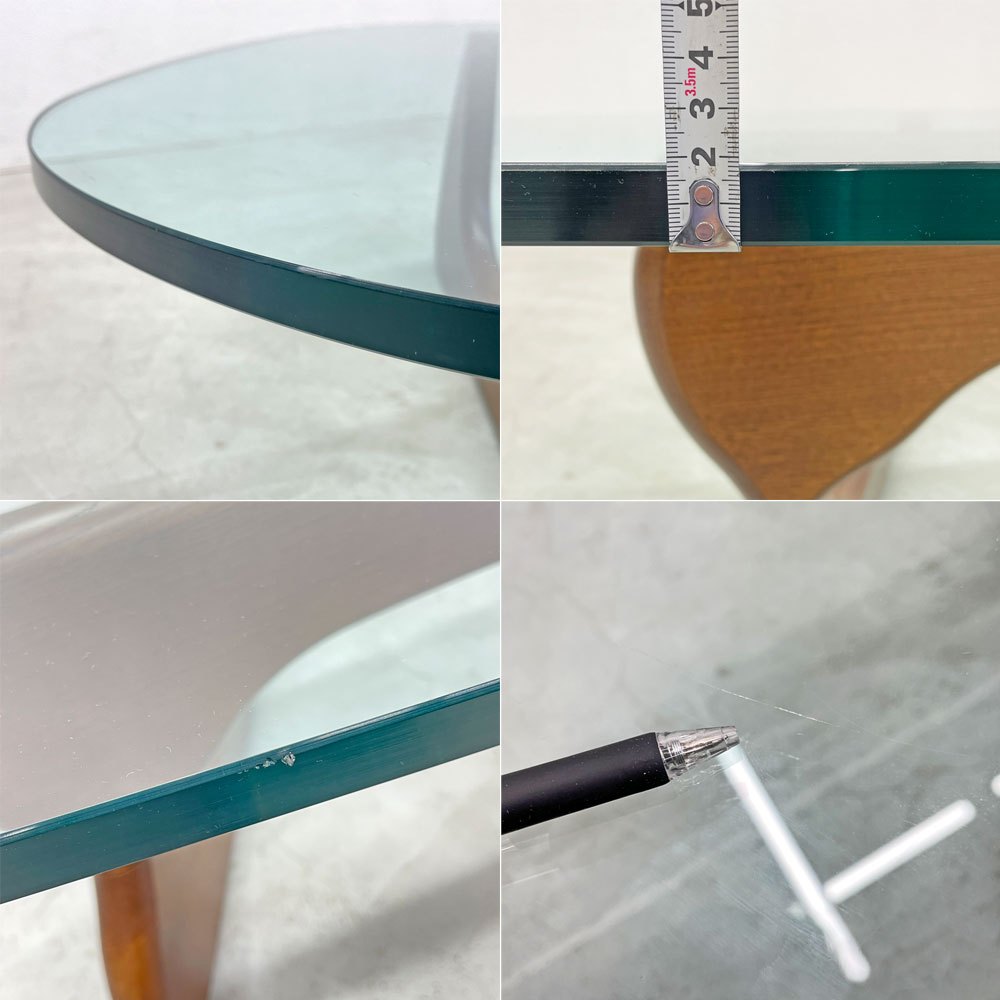 イサムノグチ Isamu Noguchi コーヒーテーブル Coffee Table リプロダクト品 ガラス天板厚約1.8mm 名作 デザイナーズ家具 〓