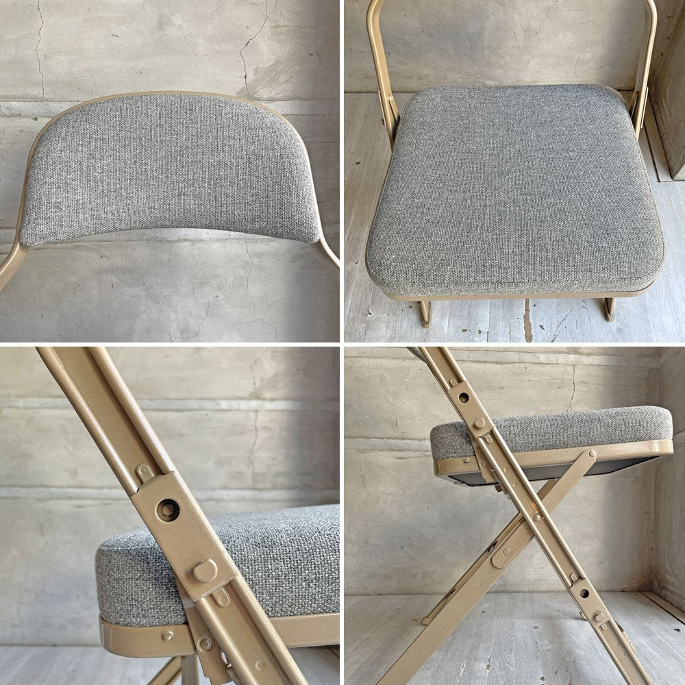 クラリン CLARIN フォールディングチェア FOLDING CHAIR フルクッション グレイヘザー 折りたたみ アメリカ製 P.F.S.取扱 定価￥30,800- ♪