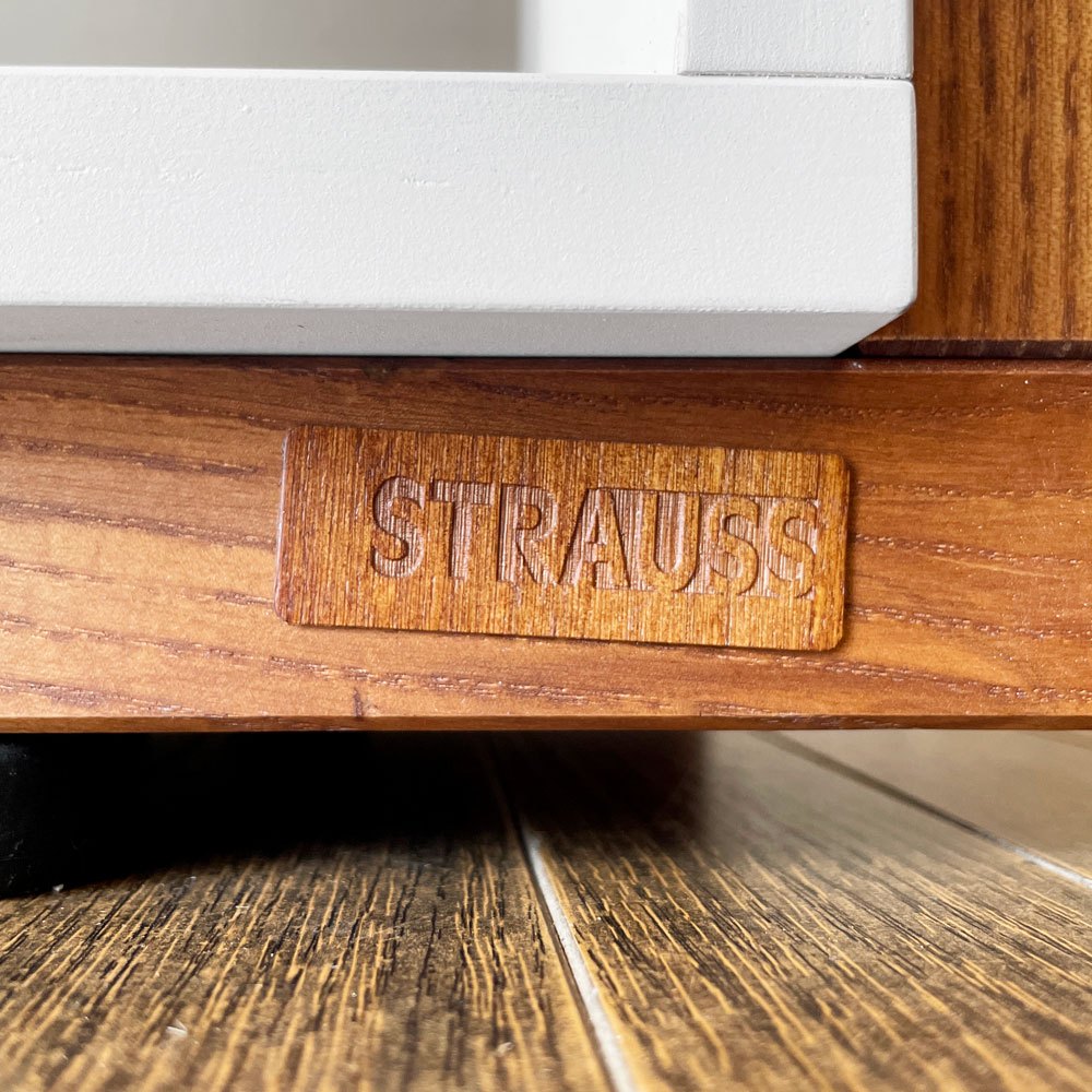 シュトラウス STRAUSS メモリー Memory オープンシェルフ 3列2段 アッシュ無垢材 MDFホワイト W129cm 参考定価 ￥56,270- ◎