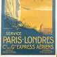 パリ＝ロンドン航空サービス Compagnie Franco-Roumaine de Navigation Aerienne 公式リトグラフ 1987年 再版品 62×100cm 〓
