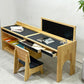 みのりの minorino キッズデスク デュオセット シェルフ KIDS DESK DUO SET SHELF ペグボード PEGBOARD ラバー無垢材 Forbo社製リノリウム 定価 ¥169,500- ●