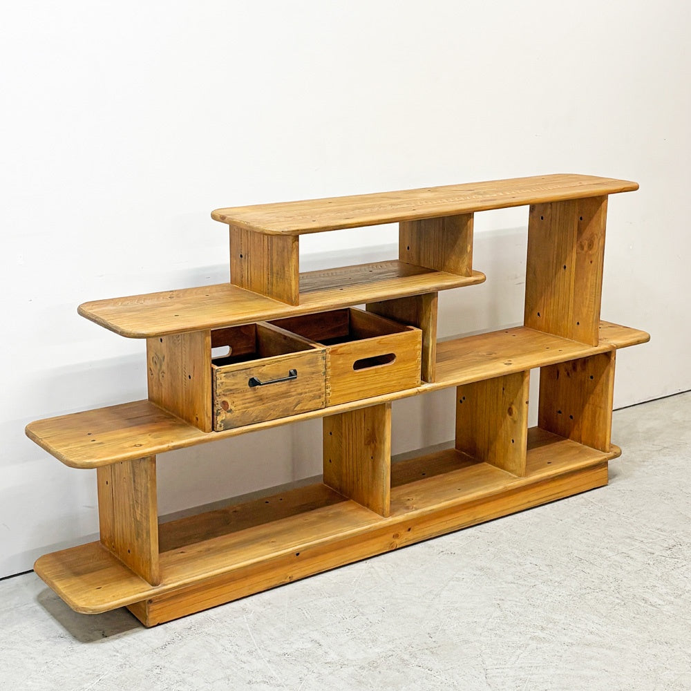 アクメファニチャー ACME Furniture ポカテロ POCATELLO SHELF-2018 パイン無垢材 オープンシェルフ 本棚 飾り棚 抽斗2杯 参考価格132,000円 廃盤希少 ●