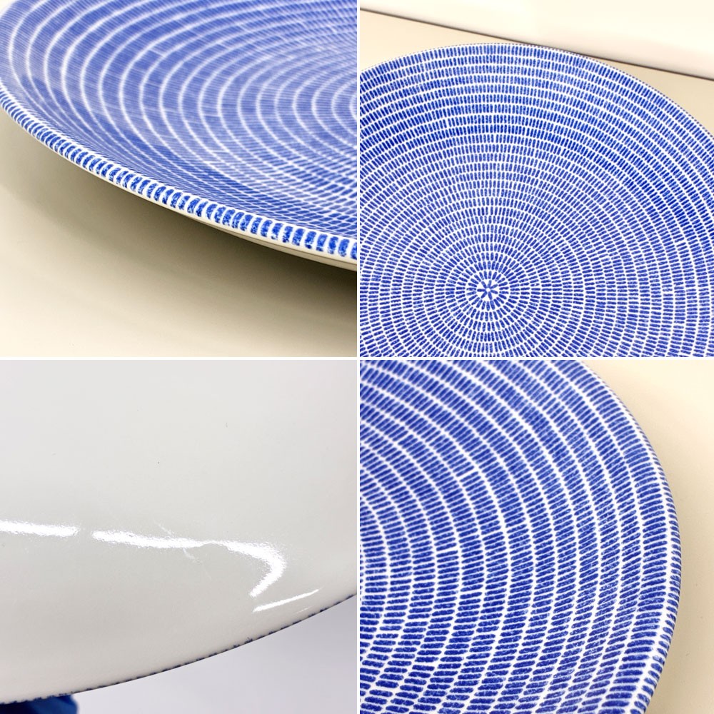 アラビア ARABIA 24h アベック Avec プレート 26cm ブルー 旧ロゴ ビンテージ 北欧食器 B ◎