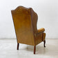 ロイズアンティークス Lloyd's Antiques リプロダクションシリーズ チェスターフィールド Q/Aウイングバックチェア 1シーターソファ 本革 猫脚 ●
