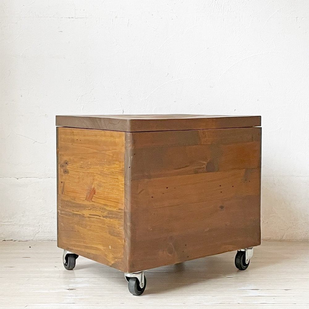 アンドファニチャー &Furniture キャスターボックススツールL 収納ボックス W45×H41.5cm 古材 インダストリアル アンティーク調 ★