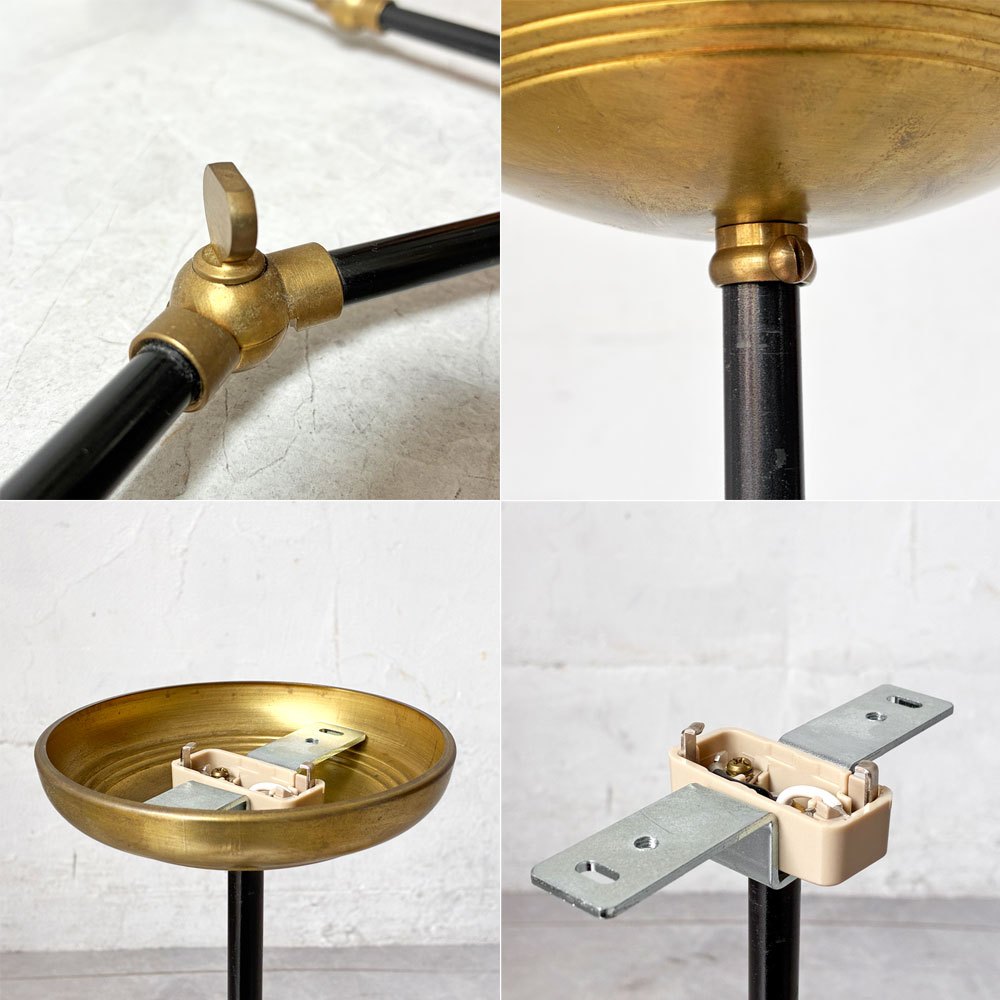 アクメファニチャー ACME Furniture ソリッドブラスランプ 5アーム SOLID BRASS LAMP 5ARM ブラックアーム 真鍮 ミッドセンチュリー 定価￥143.000- ★