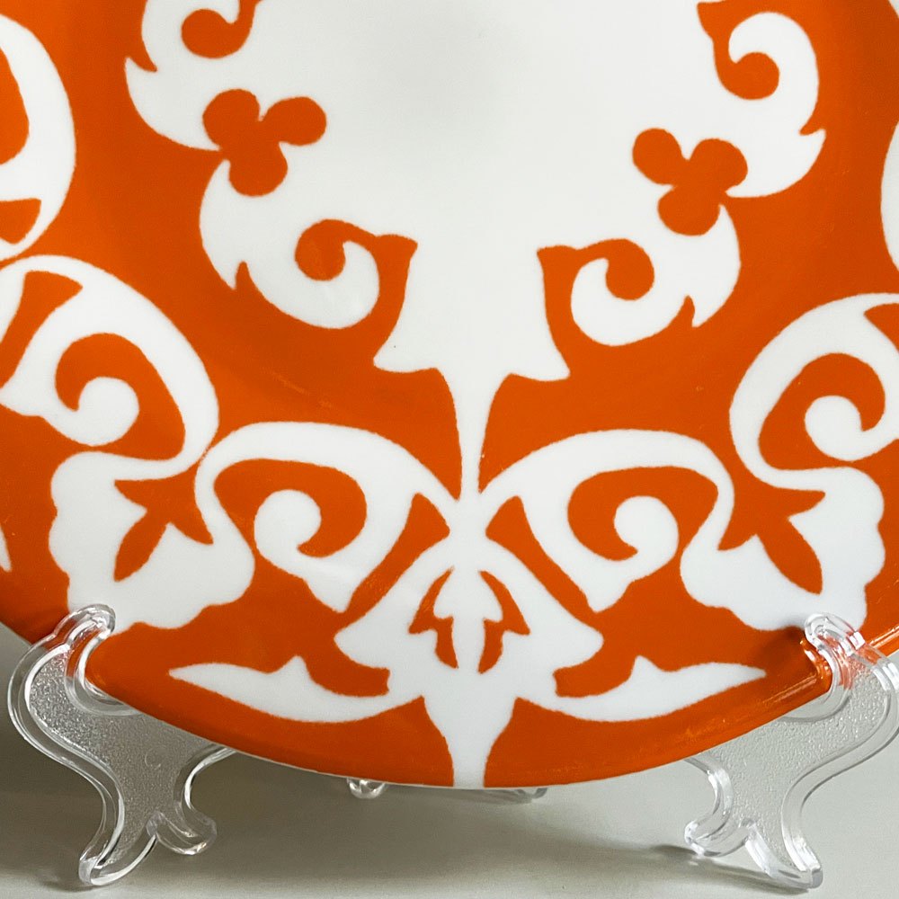 ツェツェアソシエ Tse＆Tse associees お腹ペコペコのお皿たち les affamés 大皿プレート オレンジ ウズベキスタン模様 フランス パリ 廃番 ♪