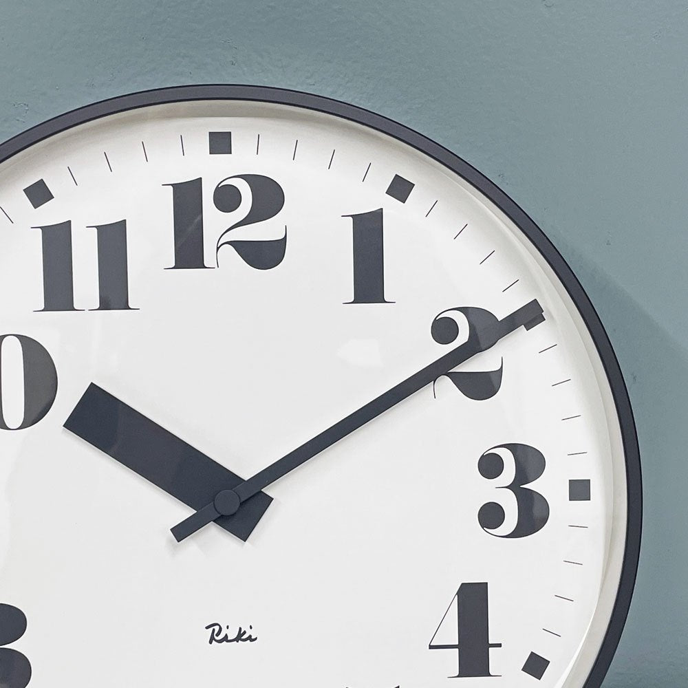 レムノス Lemnos リキ パブリック クロック RIKI PUBLIC CLOCK WR17-06 25.6cm 掛け時計 ウォールクロック クォーツ アルミ ガラス 渡辺力 日本製 ◎