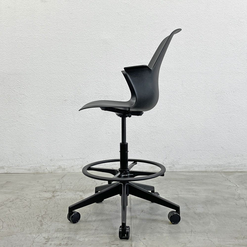 スチールケース Steelcase ノード ファイブスター スツール Node FIVE-STAR STOOL ハイスツール 製図チェア キャスター オフィス 定価約87,000円C 〓