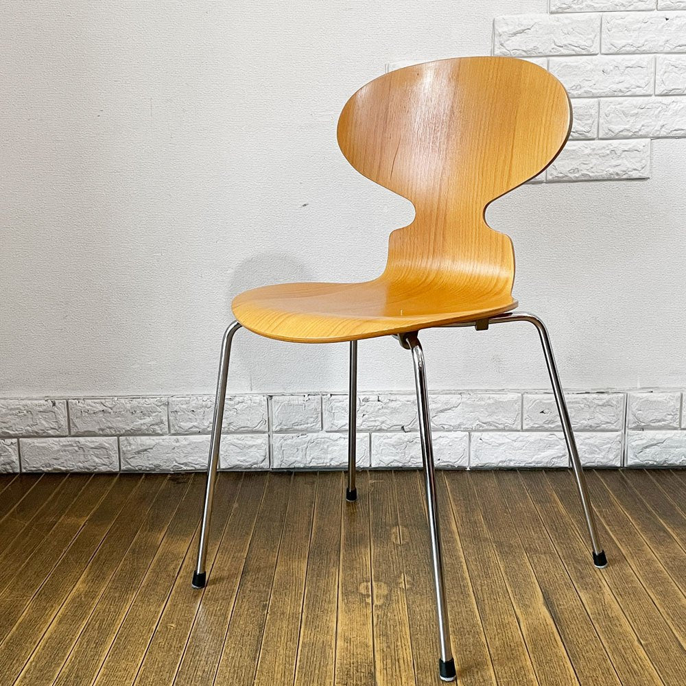 フリッツハンセン Fritz Hansen 3101 アリンコチェア アントチェア 4本脚 ナチュラルビーチ ラッカー仕上げ フェルトグライズ アルネ・ヤコブセン G ◎