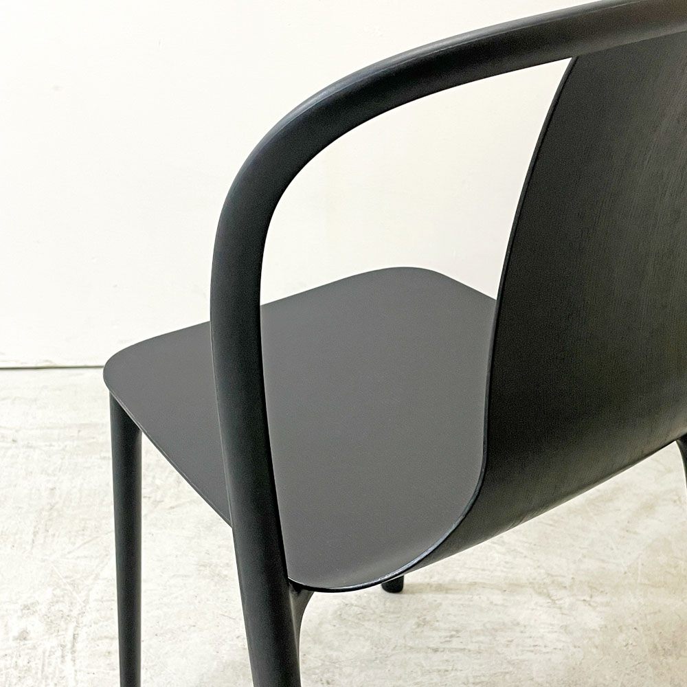 ヴィトラ Vitra ベルヴィルチェア Belleville Chair アームレスチェア ダイニングチェア スタッキングチェア アッシュ材 ブラック ロナン & エルワン・ブルレック D ●