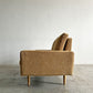 モモナチュラル MOMO Natural パトル PATORU SOFA W CUSHION 2人掛けソファ カバーリングファブリック イエロー系 オーク材脚 W155cm 定価￥117,000-以上 〓