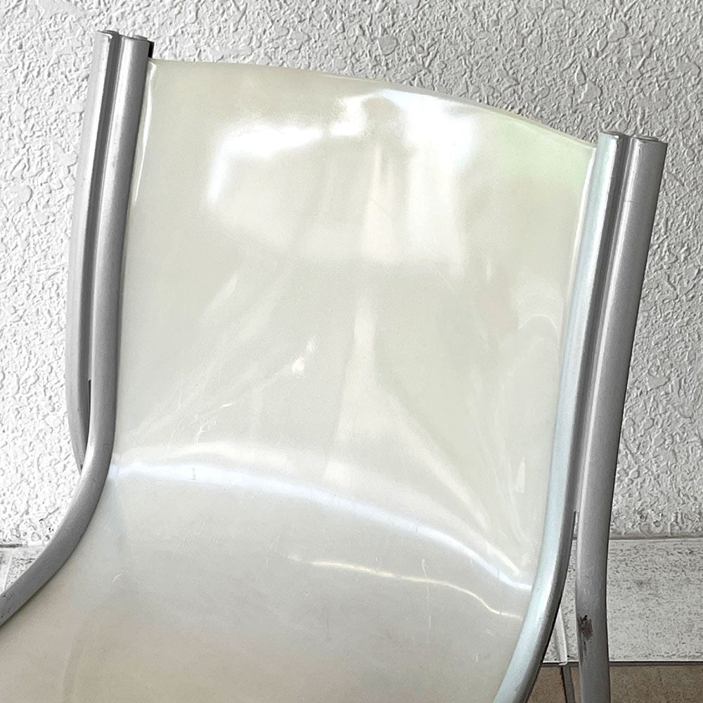 カルテル Kartell FPE chair スタッキングチェア ダイニングチェア アルミ ポリプロピレン ホワイト ロンアラッド イタリアモダン 廃番 ◇