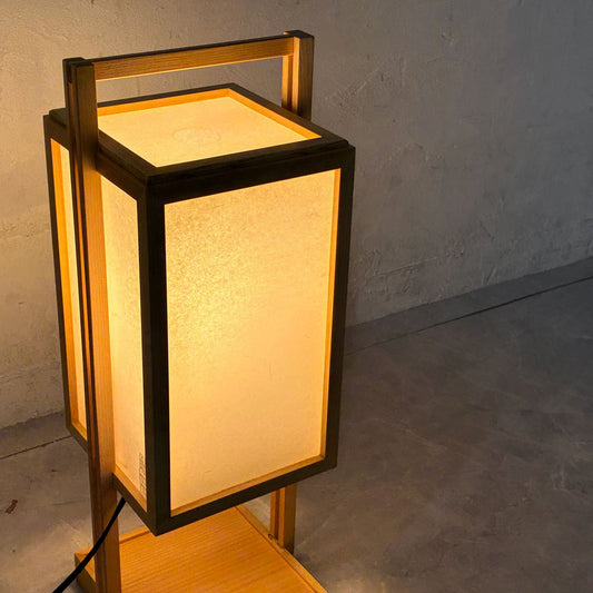 らんぱだ Lampada スタンドライト テーブルランプ 行灯 A520 仁 jin 国産檜材 雲竜 ジャパンディスタイル 保管品 箱付き 定価￥29,150- A ★