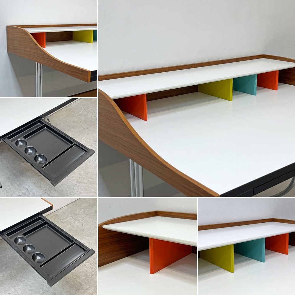 ヴィトラ Vitra ネルソンスワッグレッグデスク Nelson Swag Leg Desk ホワイトラミネート天板 W99cm ジョージ・ネルソン ミッドセンチュリー ●