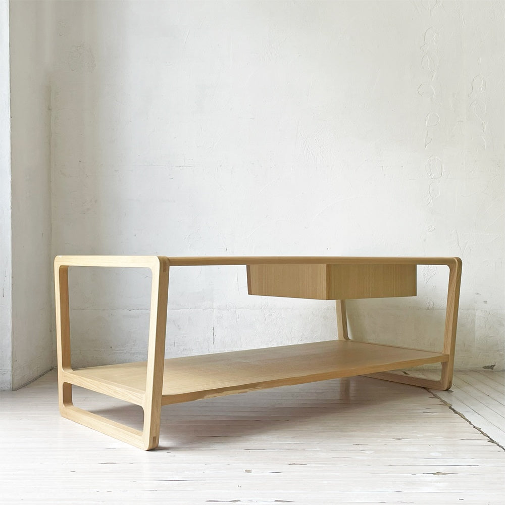リラックスフォーム RELAX FORM クラム センターテーブル CLAM CENTER TABLE タモ材 W105cm 定価￥44,000- ★