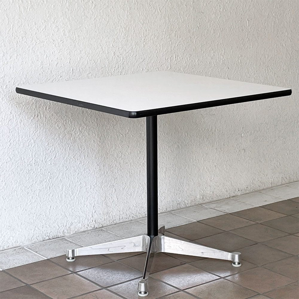 ハーマンミラー Herman Miller コントラクトベース ダイニングテーブル スクエア 幅76cm イームズ ミッドセンチュリー ◇