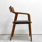 宮崎椅子製作所 ペペチェア PEPE side chair 背無垢タイプ ウォールナット ファブリック グレー系カラー フィンガージョイント 村澤一晃 参考定価￥77,440- B ●