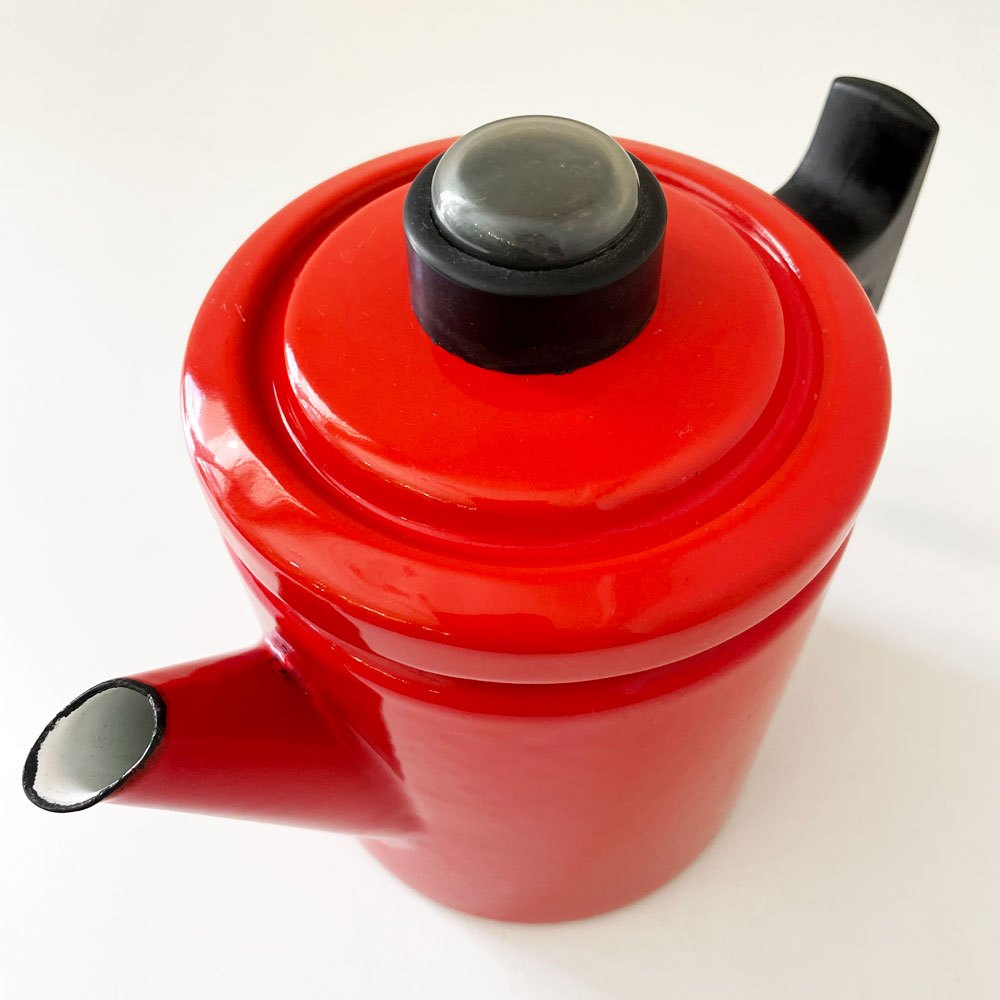 フィネル FINEL ペフトーリ Pehtoori エナメルコーヒーポット Sサイズ 0.7L レッド アンティ・ヌルメスニエミ フィンランド 北欧ビンテージ ◎