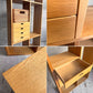 無印良品 MUJI スタッキングシェルフ 2列5段 引出し4段＋ラタンバスケット（大・小）オーク材 ディスプレイラック 本棚 飾り棚 ♪